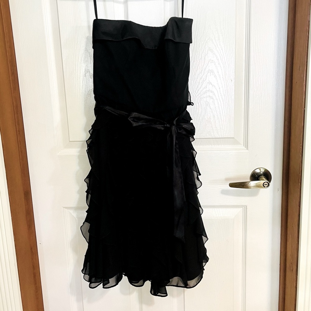 White House Black Market Strapless Dress Black